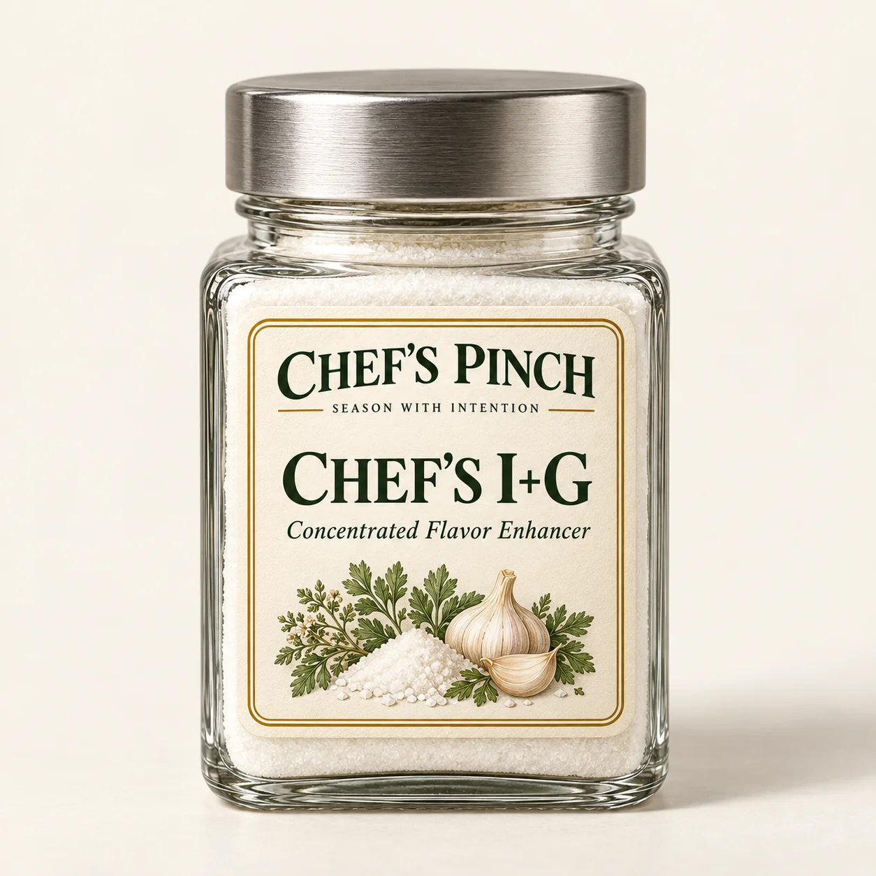 Chef’s Pinch Chef’s I+G labeled bottle concept